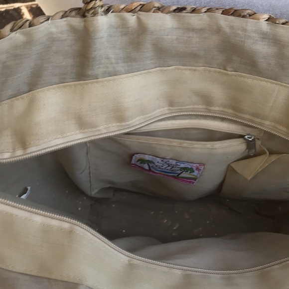 Moroccan shoulder natural beach bag tote NWT - Picture 7 of 11